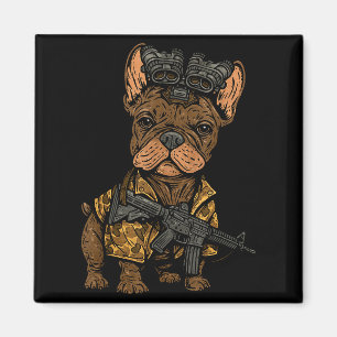 Tactical Frenchie Funny Dog Bulldog With Nvg Meme  Magnet