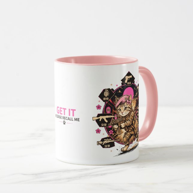 Tactical Gamer Cat Mug (Front Right)