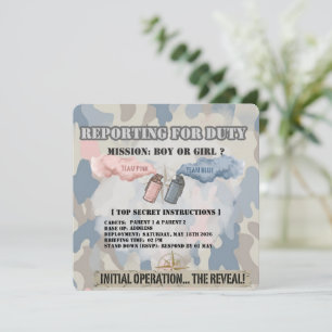 Tactical Gender Reveal Invitation