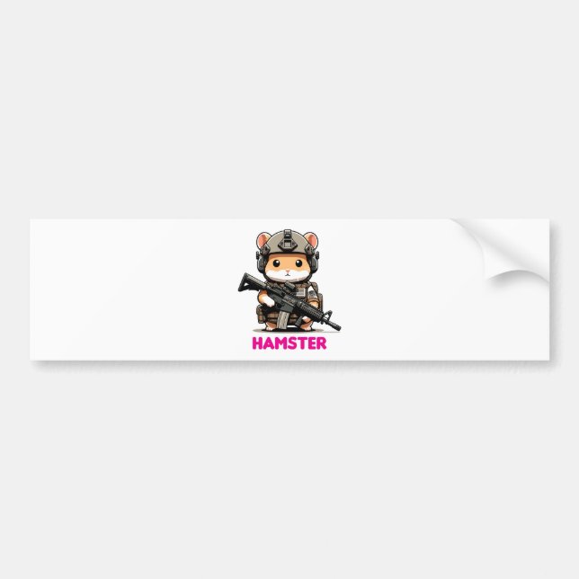 Tactical Hamster Bumper Sticker (Front)