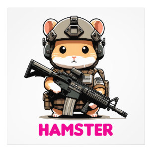 Tactical Hamster Photo Print
