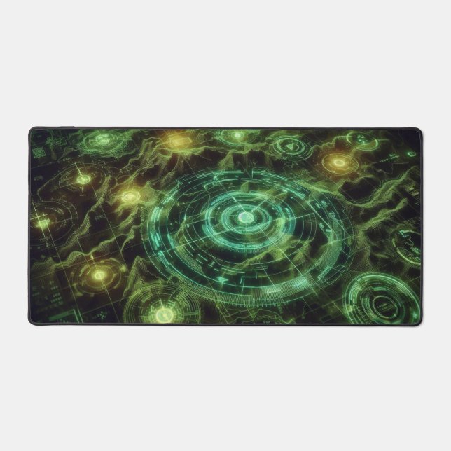 Tactical Map Overlay, Black Ops Design Desk Mat (Front)
