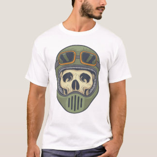 Tactical Skull Helmet Graphic T-Shirt