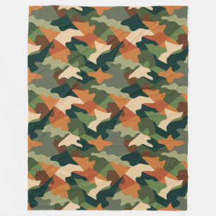 Tactical Trench camouflage Fleece Blanket