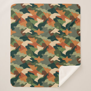 Tactical Trench camouflage Sherpa Blanket