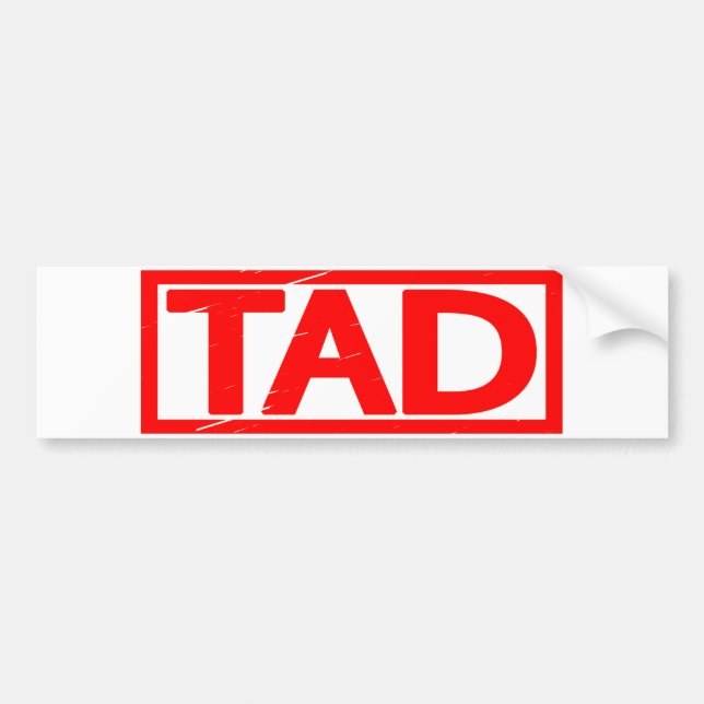 Tad Stamp Bumper Sticker (Front)