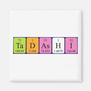 Tadashi periodic table name magnet