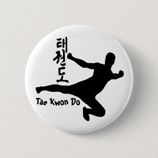 Tae kwon do 6 cm round badge (Front)