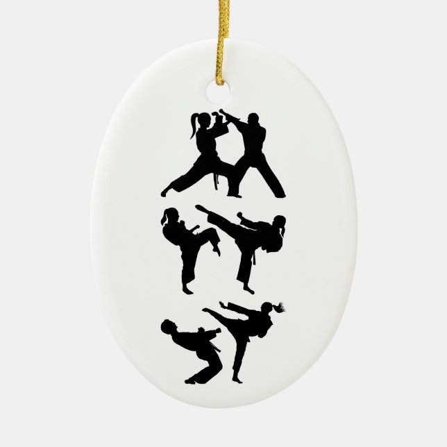 Tae Kwon-Do Ceramic Tree Decoration (Front)