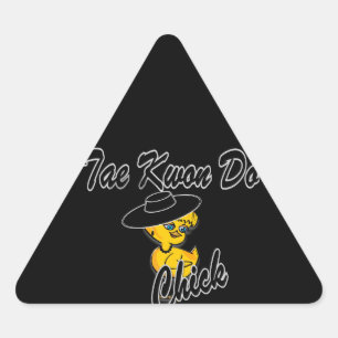 Tae Kwon Do Chick #4 Triangle Sticker