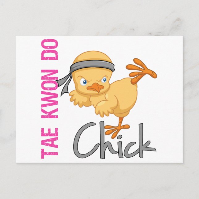Tae Kwon Do Chick Postcard (Front)