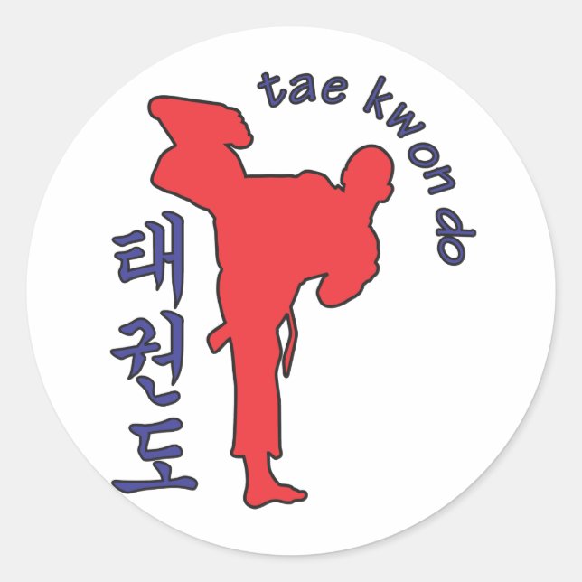tae kwon do classic round sticker (Front)