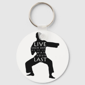 Tae Kwon Do / Karate Keychain - Live Each Day