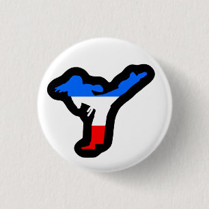 Tae Kwon Do Kicking Girl Pin