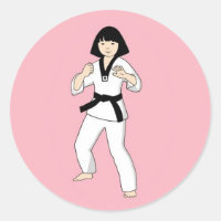Tae Kwon Do Princess Stickers