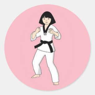 Tae Kwon Do Princess Stickers
