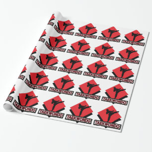 Tae Kwon Do red wrapping paper Taekwondo gift wrap