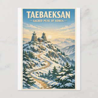 Taebaeksan Mountain, South Korea, in a classic Postcard