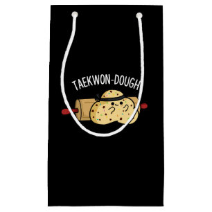 Taekwon-Dough Funny Baking Pun Dark BG Small Gift Bag