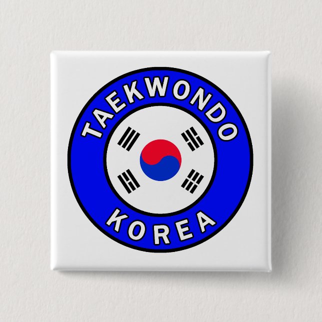 Taekwondo 15 Cm Square Badge (Front)