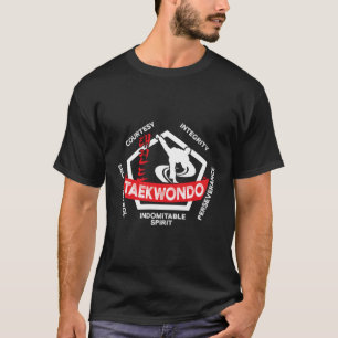 Taekwondo 5 Tenets Mial Ata Itf Tae Kwon Do T-Shirt