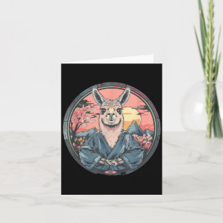 Taekwondo Alpaca Sakura Sunset Alpaca Lover Card