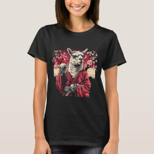 Taekwondo Alpaca Sakura Tree Martial Arts Judo T-Shirt