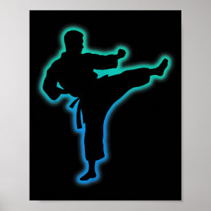 Taekwondo Apparel Martial Arts Shirt Kids Men Boys Poster