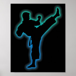 Taekwondo Apparel Martial Arts Shirt Kids Men Boys Poster