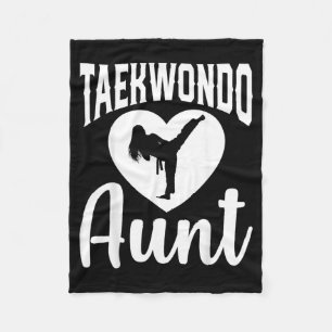 Taekwondo Aunt - Martial Arts Lover Aunt Fleece Blanket