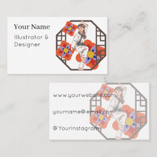 Taekwondo Balance - Concentration and Style Business Card