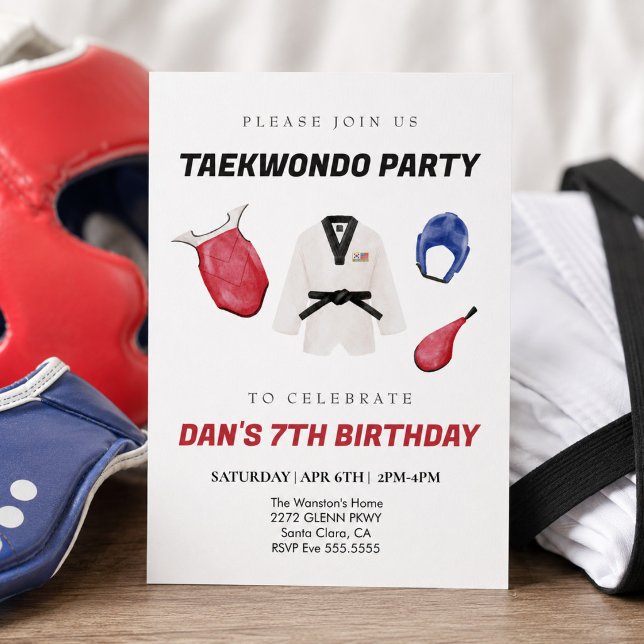 Taekwondo birthday invitation (Creator Uploaded)