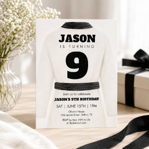 Taekwondo Birthday Invitation Martial Arts Sports 