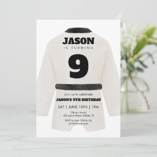 Taekwondo Birthday Invitation Martial Arts Sports 