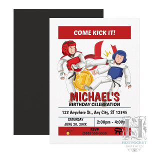 Taekwondo Birthday Party Invitation (Boys)