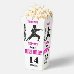 Taekwondo Birthday Party, Taekwondo Girl Player Favour Box