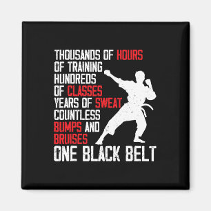 Taekwondo Black Belt Funny Karate Judo Martial Art Magnet