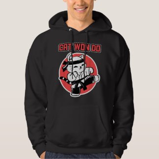 Taekwondo Cat Design for Sports Fans - Kick Cat Wo Hoodie
