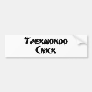 Taekwondo Chick Bumper Sticker