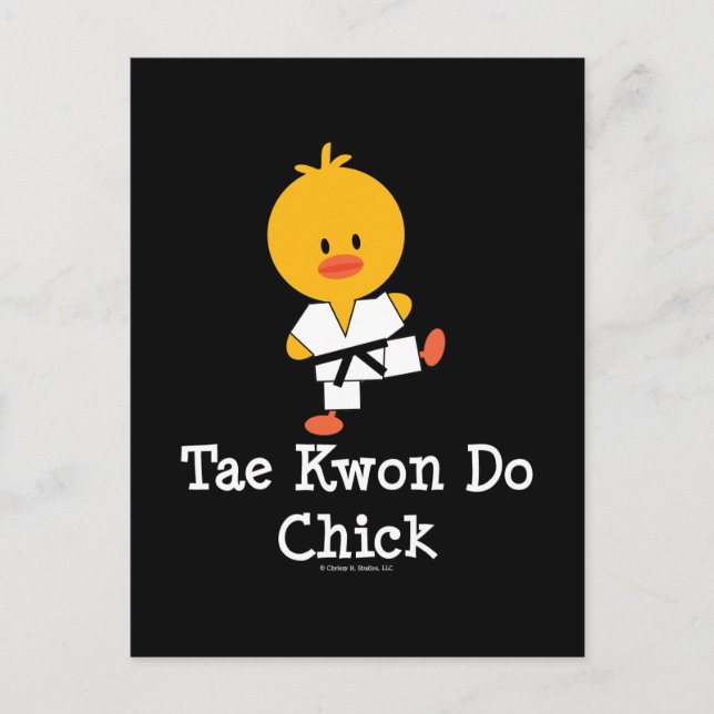 Taekwondo Chick Postcard (Front)