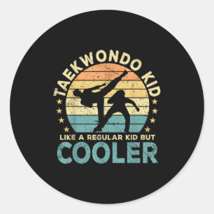 Taekwondo Classic Round Sticker