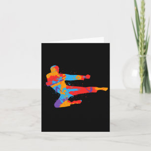 Taekwondo Colourful Martial Arts Men Kids Boys Kar Card
