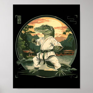 Taekwondo Crocodile Kickboxing Animal Jiu-Jitsu Poster