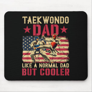 Taekwondo Dad Definition Cooler Martial Arts Lover Mouse Pad