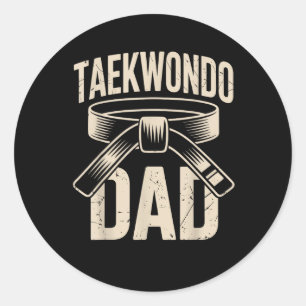 Taekwondo Dad T-Shirt3 Classic Round Sticker