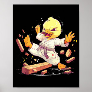 Taekwondo Duck Jiu-Jitsu Duck Lover Martial Arts Poster