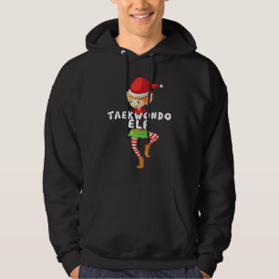 Taekwondo Elf Costume Christmas Holiday Matching T Hoodie