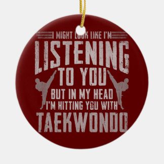 Taekwondo Gifts For Boys Girls Adults TKD  Ceramic Tree Decoration