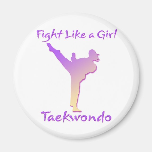 Taekwondo Girl Magnet (Front)