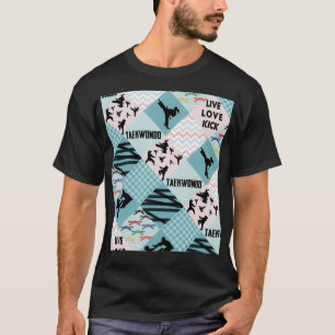 TAEKWONDO GIRL PATTERN CROSS Perfect Gift taekwond T-Shirt